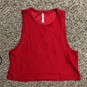 Fabletics Bold Red Muscle Tee